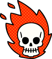 comic book style quirky cartoon skull png