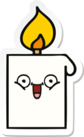 sticker of a cute cartoon lit candle png