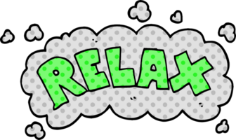 simbolo di relax di doodle del fumetto png