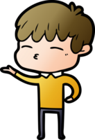 cartoon curious boy png