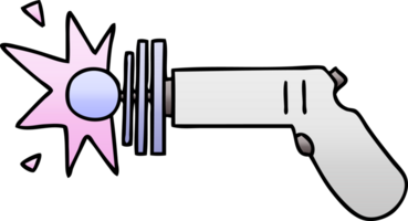 gradient shaded quirky cartoon ray gun png