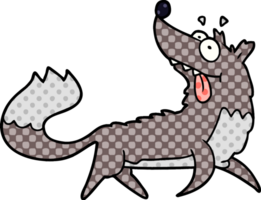 loup affamé de dessin animé png