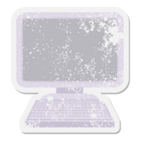 computer grunge sticker png