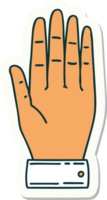 Tattoo-Aufkleber im traditionellen Stil einer Hand png