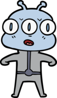 cartoon three eyed alien png