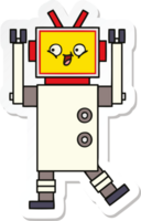 autocollant d'un robot de dessin animé mignon png