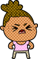 cartoon angry woman png