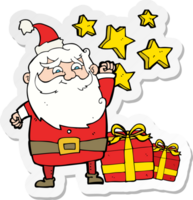 sticker van een tekenfilm van de kerstman png