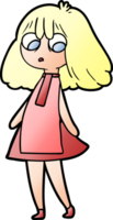 cartoon girl in dress png