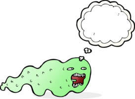 cartoon ghost with thought bubble png