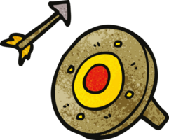 cartoon doodle shield and arrow png