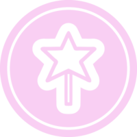Magia varinha circular ícone símbolo png