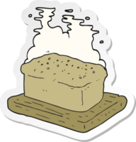 sticker of a cartoon loaf of bread png