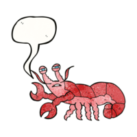 hand speech bubble textured cartoon lobster png