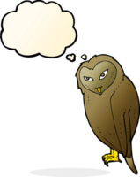 cartoon owl with thought bubble png