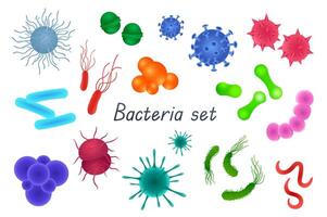 bacterias y gérmenes conjunto vector