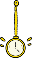 reloj hipnotizador de oro oscilante de dibujos animados png
