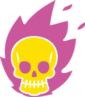 hand drawn quirky cartoon skull png