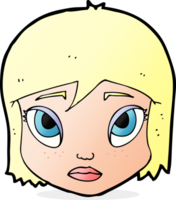 rostro femenino de dibujos animados png