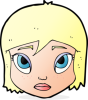 cartoon female face png