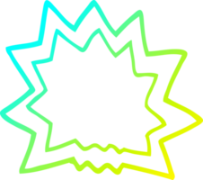 cold gradient line drawing of a cartoon explosion png