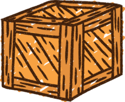 dibujo de tiza de caja de madera png