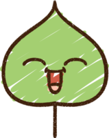 dibujo de tiza de hoja png