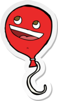 sticker van een tekenfilmballon met gezicht png