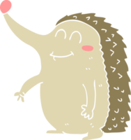 flat color illustration of hedgehog png