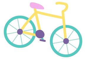 Sport bike in flat design. Bicycle for cardio training or travel activity. illustration isolated. vector
