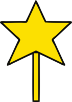 cute cartoon of a star wand png