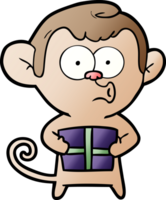 cartoon christmas monkey png