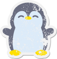 cute little penguin grunge sticker png