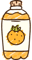 dibujo de tiza de jugo de naranja png