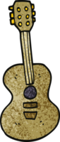 tecknad doodle gammal gitarr png