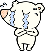 cartoon crying polar bear png