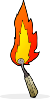 cartoon burning match png