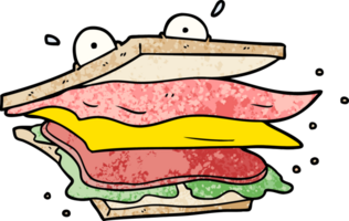 personaje de dibujos animados de sándwich png