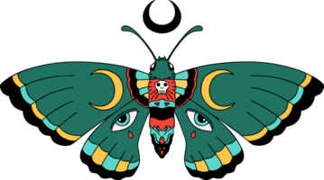 tattoo in traditional style of a moth png