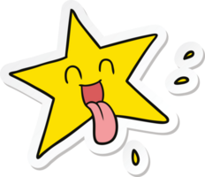 sticker of a cartoon star png