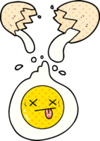 cartoon cracked egg png