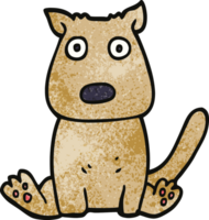 dessin animé doodle chien calme png