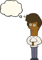 cartoon man staring with thought bubble png