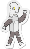 sticker van een tekenfilmrobot png