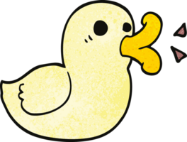 dessin animé doodle canard heureux png