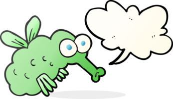 hand drawn speech bubble cartoon fly png