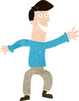 cartone animato uomo felice che balla png