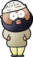 cartoon surprised bearded man png