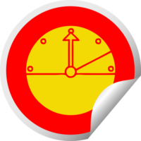 circular peeling sticker cartoon of a speedometer png