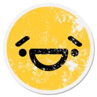 happy surprised face circular sticker png